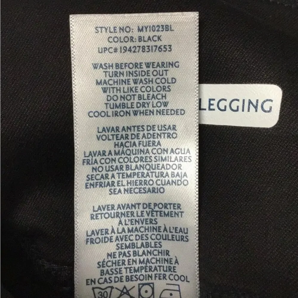 Seven7 Women’s Pull-on Active Performance Sculpted Leggings Black, size M